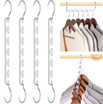 Organiz. armario acero inox colgador mágico