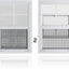 2 Ventanas Cobertizo 14x21" Montaje al Ras Blancas
