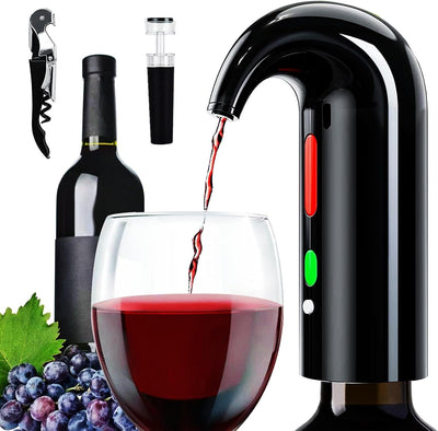 Aireador eléctrico de vino decantador negro