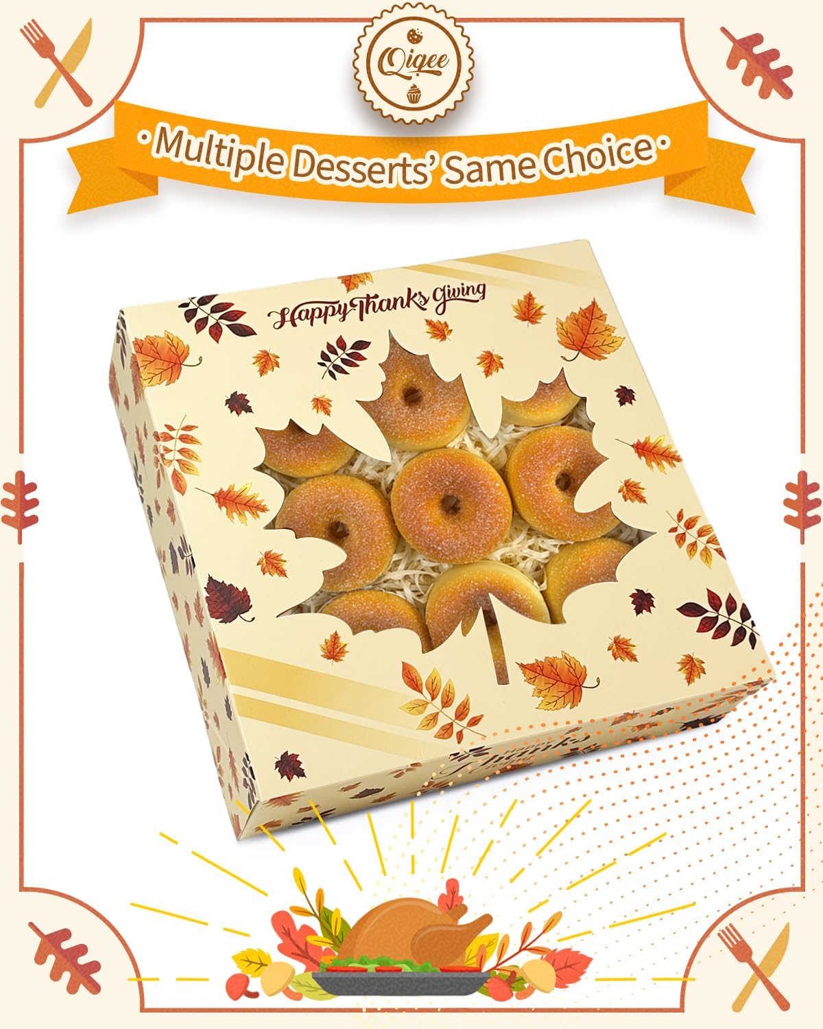 Cajas galletas con ventana 12pzas 8x8x2.5pulg
