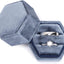 Caja terciopelo hexagonal anillos boda