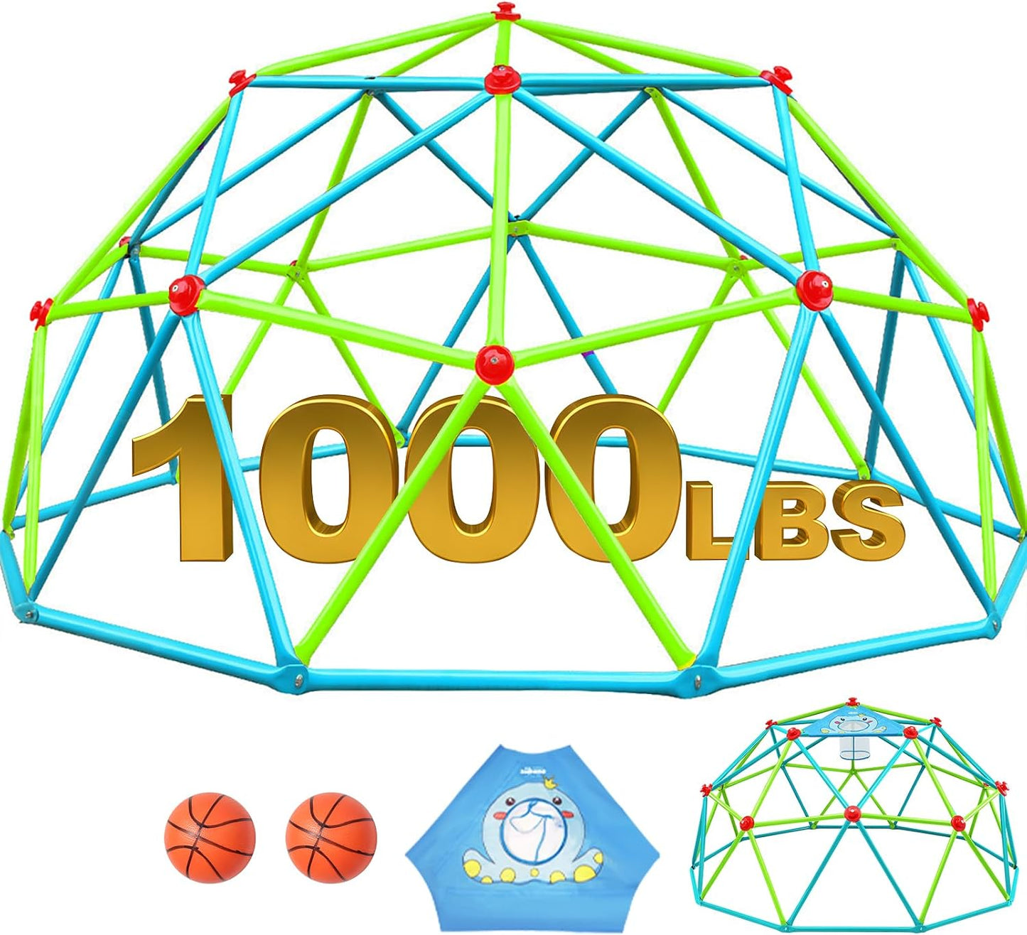 Domo escalada 10ft para niños soporta 1000lb geométrico