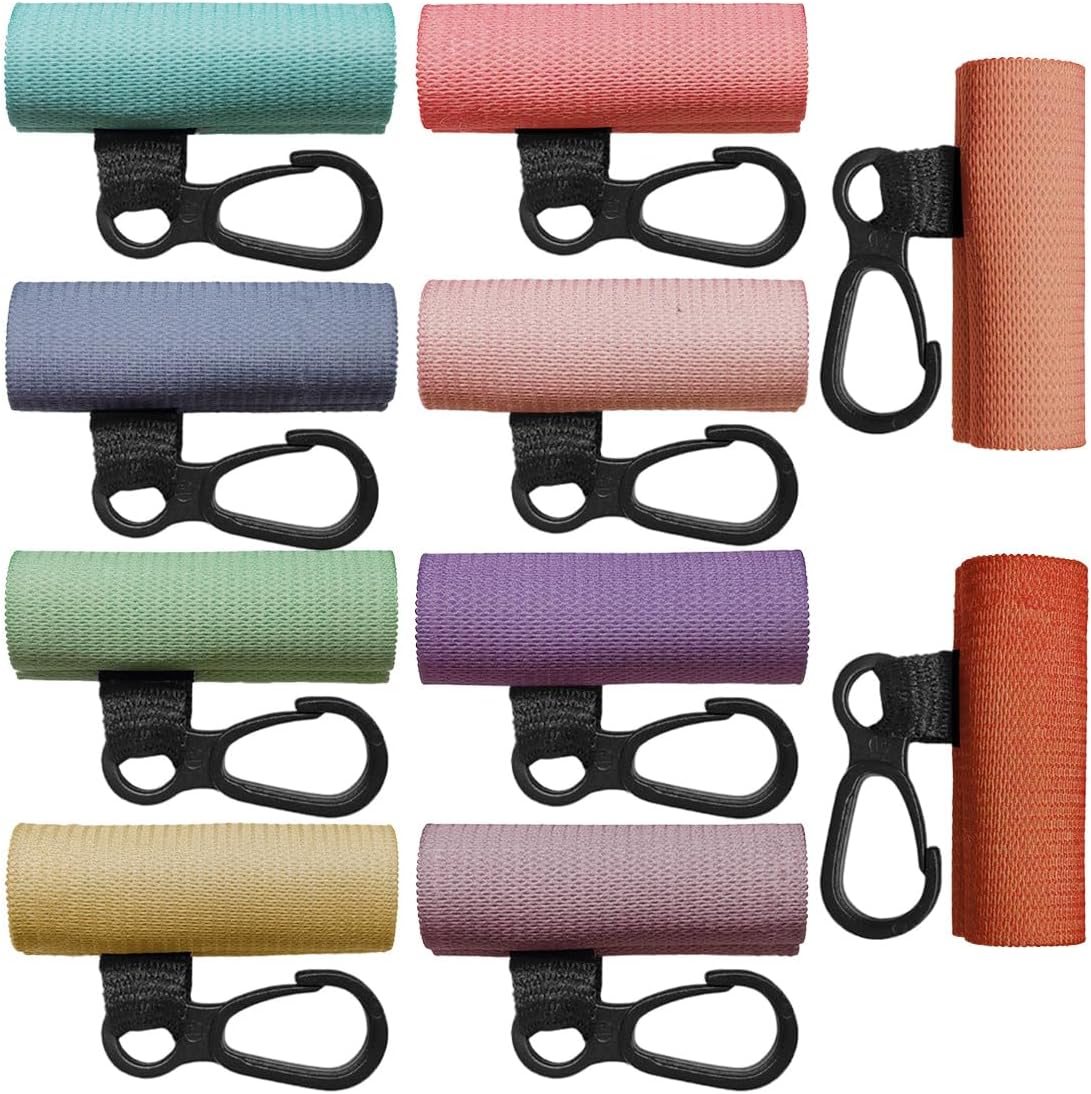 10 Llaveros Balsamo Labial con Clip Fundas Elásticas para Mujeres
