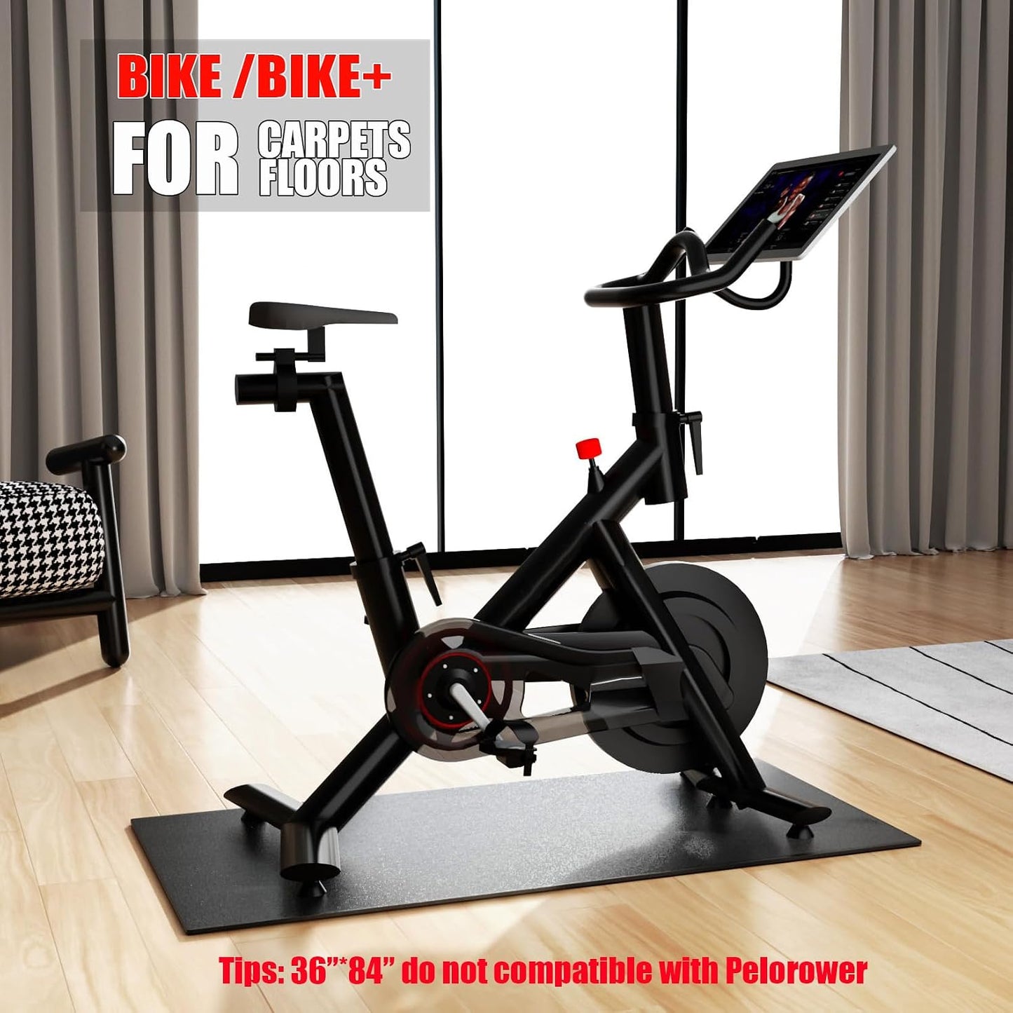 Alfombrilla bicicleta Peloton elíptica cinta correr