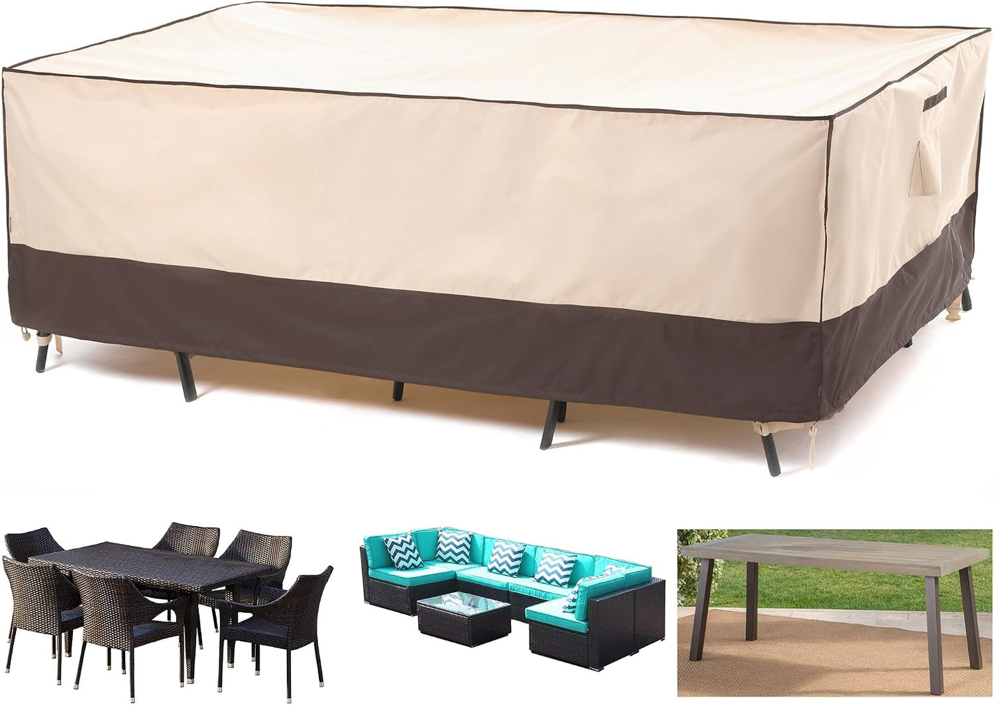 Funda mueble patio impermeable UV 90x60x27.5pulg
