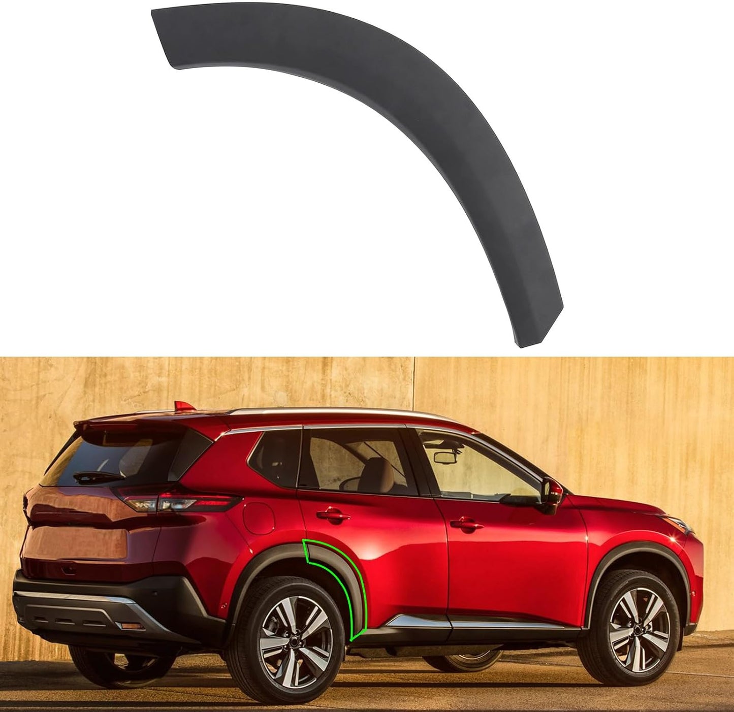 Moldura rueda lateral puerta Nissan Rogue lado trasero