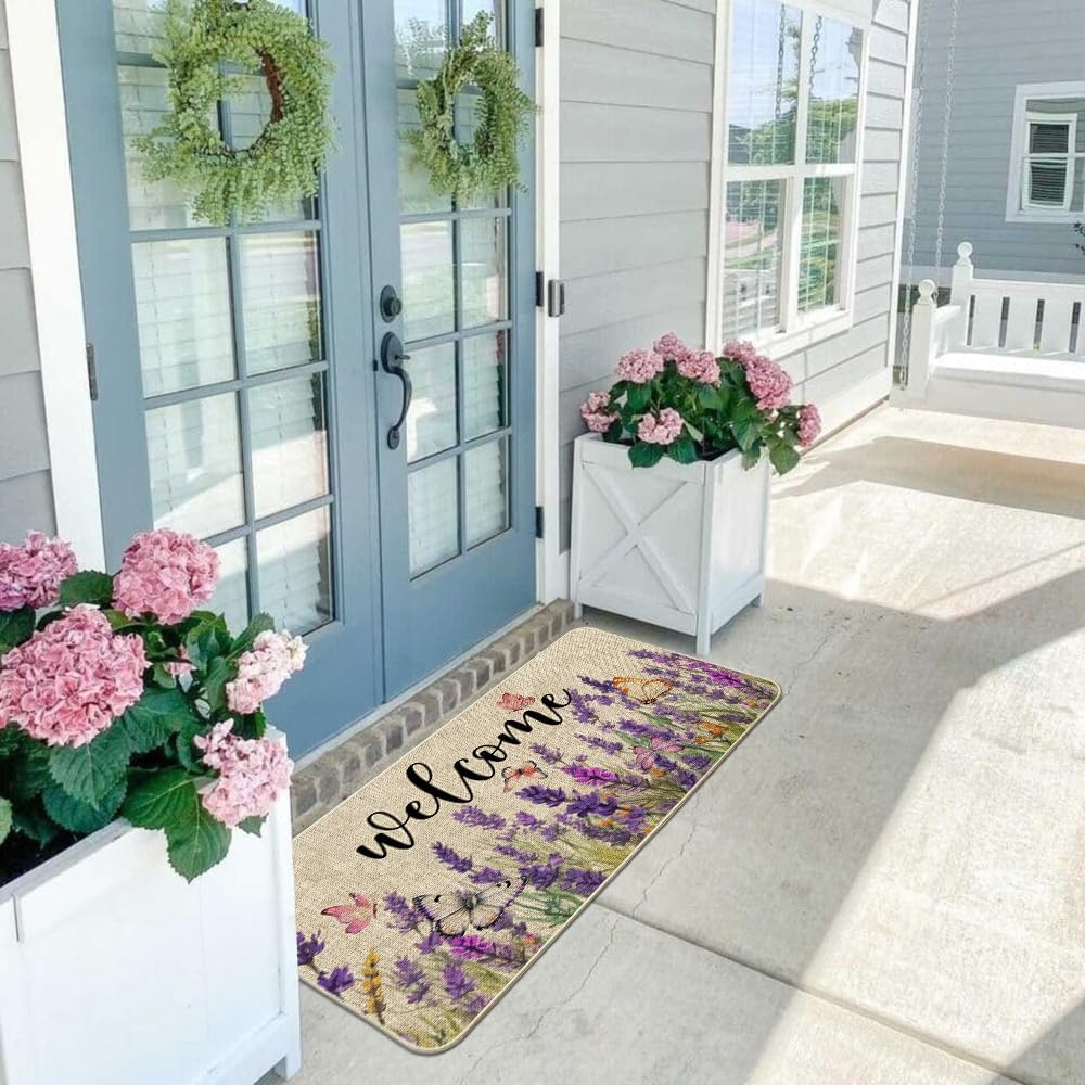 Tapete lavanda exterior antiderrap 17x36"