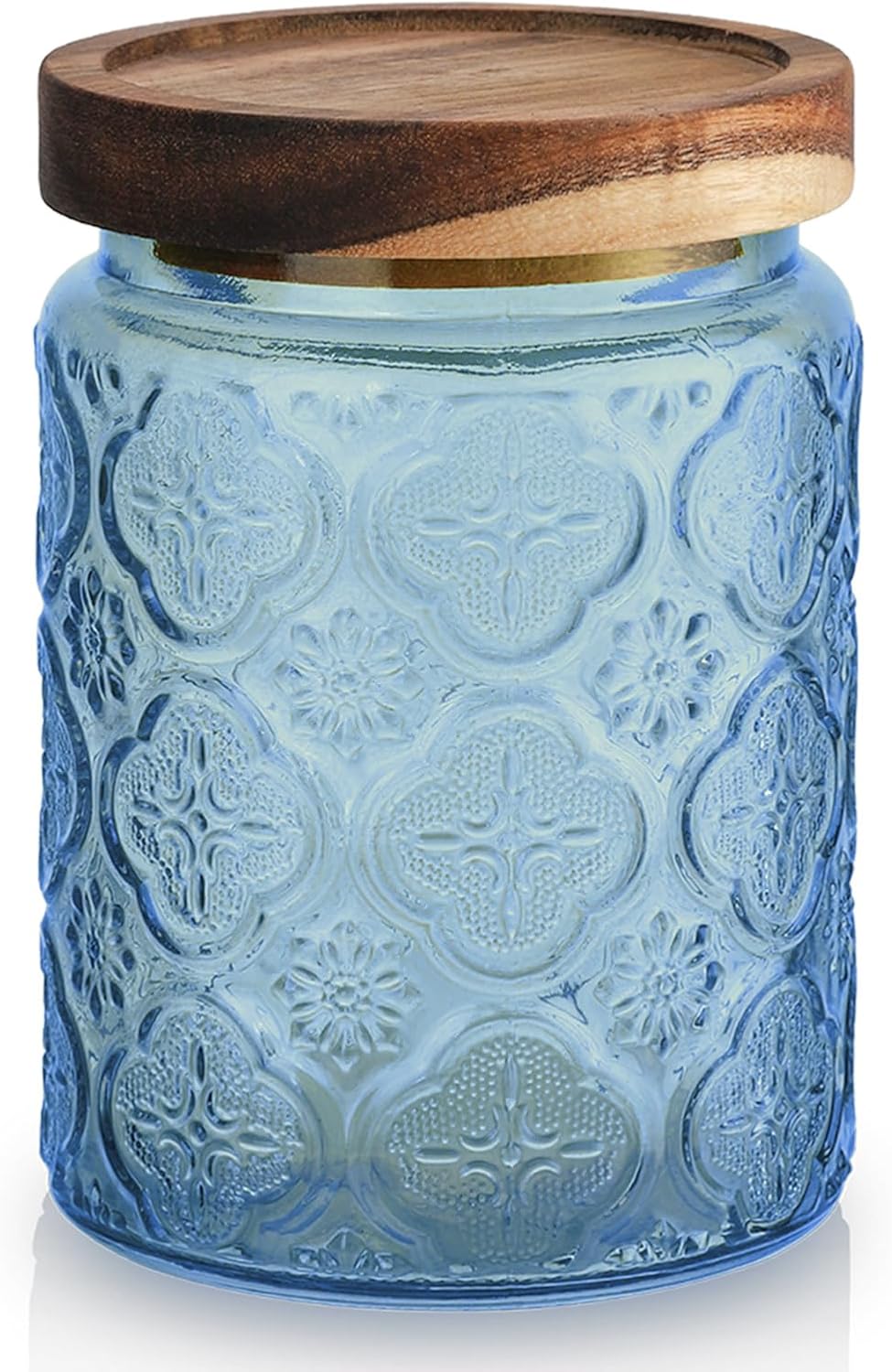 Tarro vidrio tapa hermética vintage flor manzano