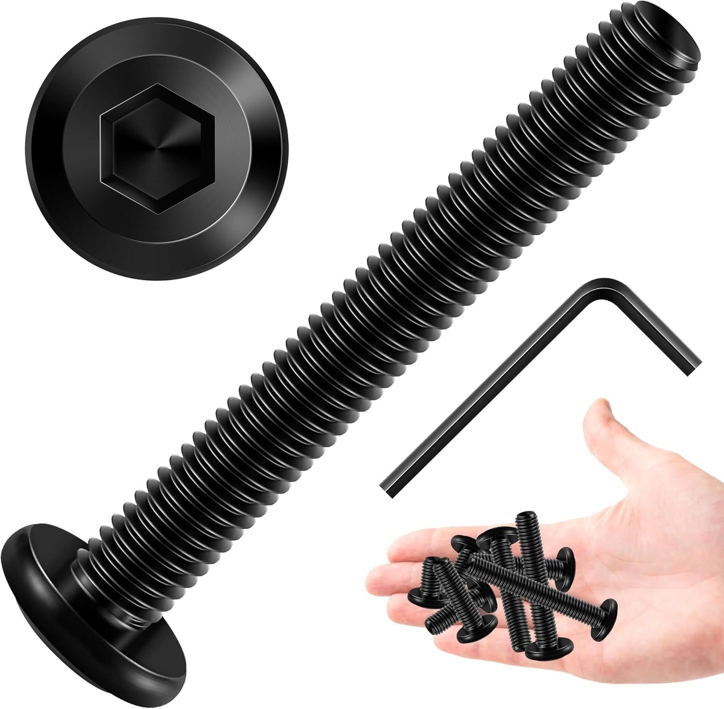 20 Pzas Tornillos M6x50mm Acero Inox 304