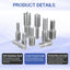 Tornillo doble extremo M6x10mm a M8x10mm acero inox 304 set 12