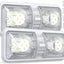 Lámpara LED techo doble cúpula 11-18V para auto caravana