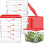 8 Set Recipientes Cuadrados Almacenamiento Alimentos Tapas