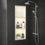 Nicho ducha LED 36x12pulg acero inox blanco 3 niveles IP66