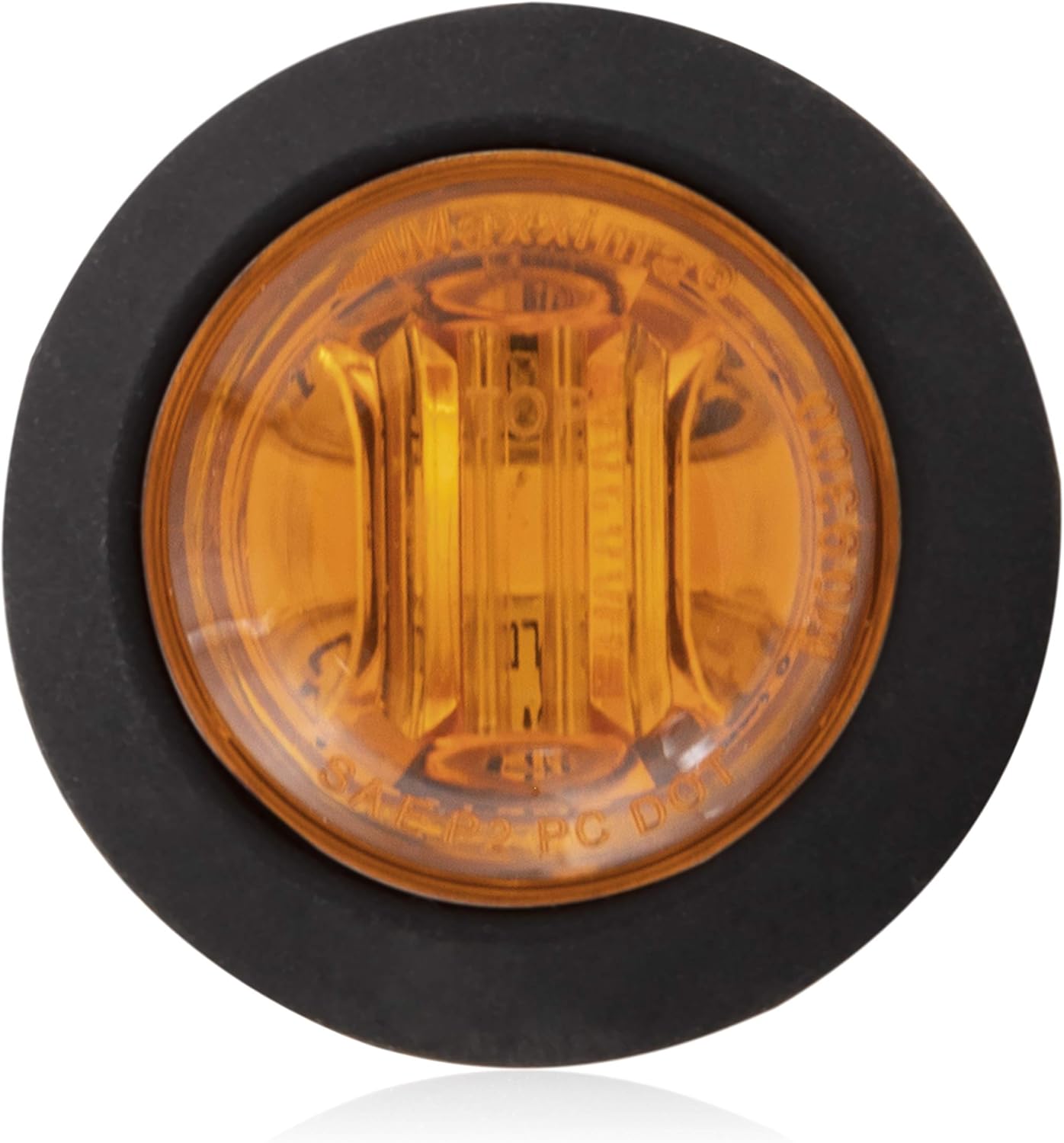 Luz LED indicadora redonda 3/4 pulg color ambar
