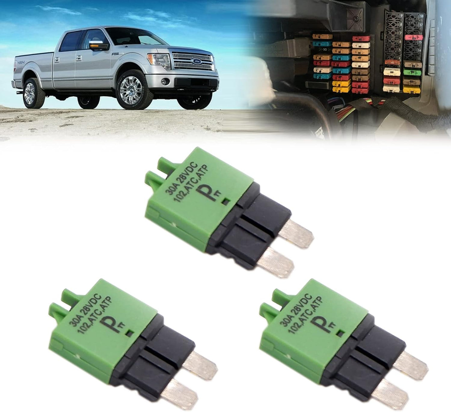 Disyuntores T3 30A 3pcs reinicio manual automotriz