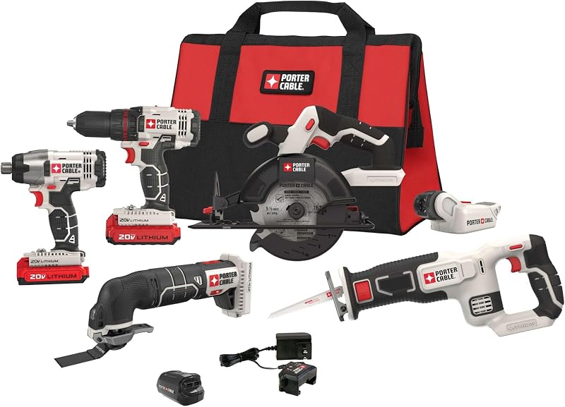Kit 6 herramientas 20V MAX taladro impacto sierra