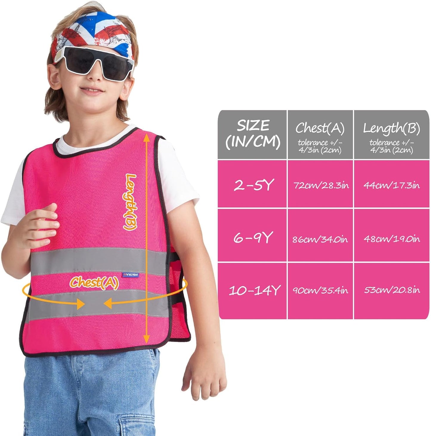 Chaleco seguridad niños alta visibilidad reflectante