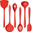 Set 6 Utensilios Cocina Silicona Rojos Antiadherentes