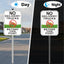 2 Letreros No Trucks Allowed Aluminio con Estacas 36pulg