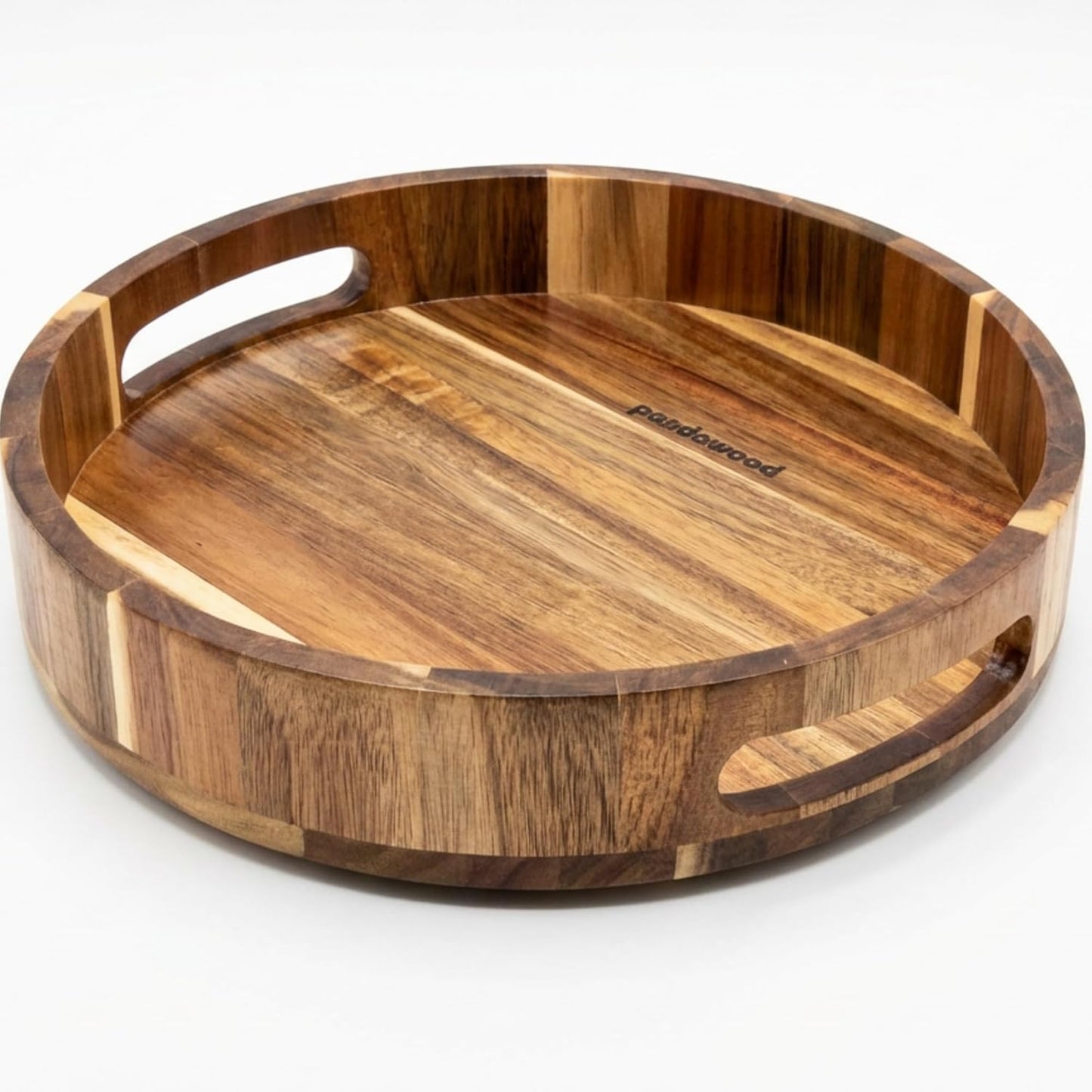 Lazy Susan madera acacia 12pulg giratorio cocina comedor