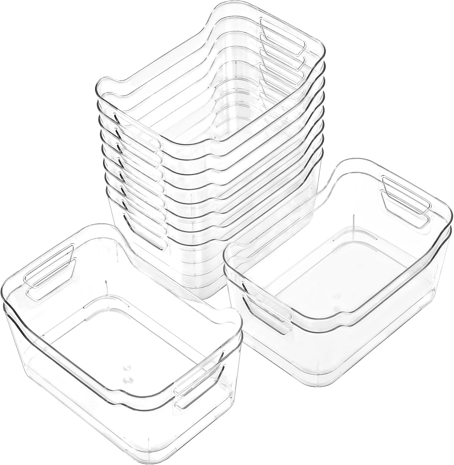 Pack 12 Contenedores Plástico Transparente Despensa