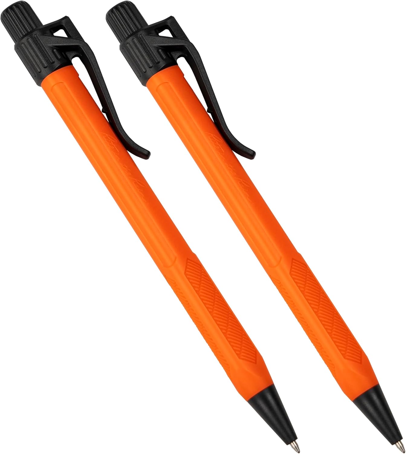 Bolígrafo clicker naranja resistente pack 2