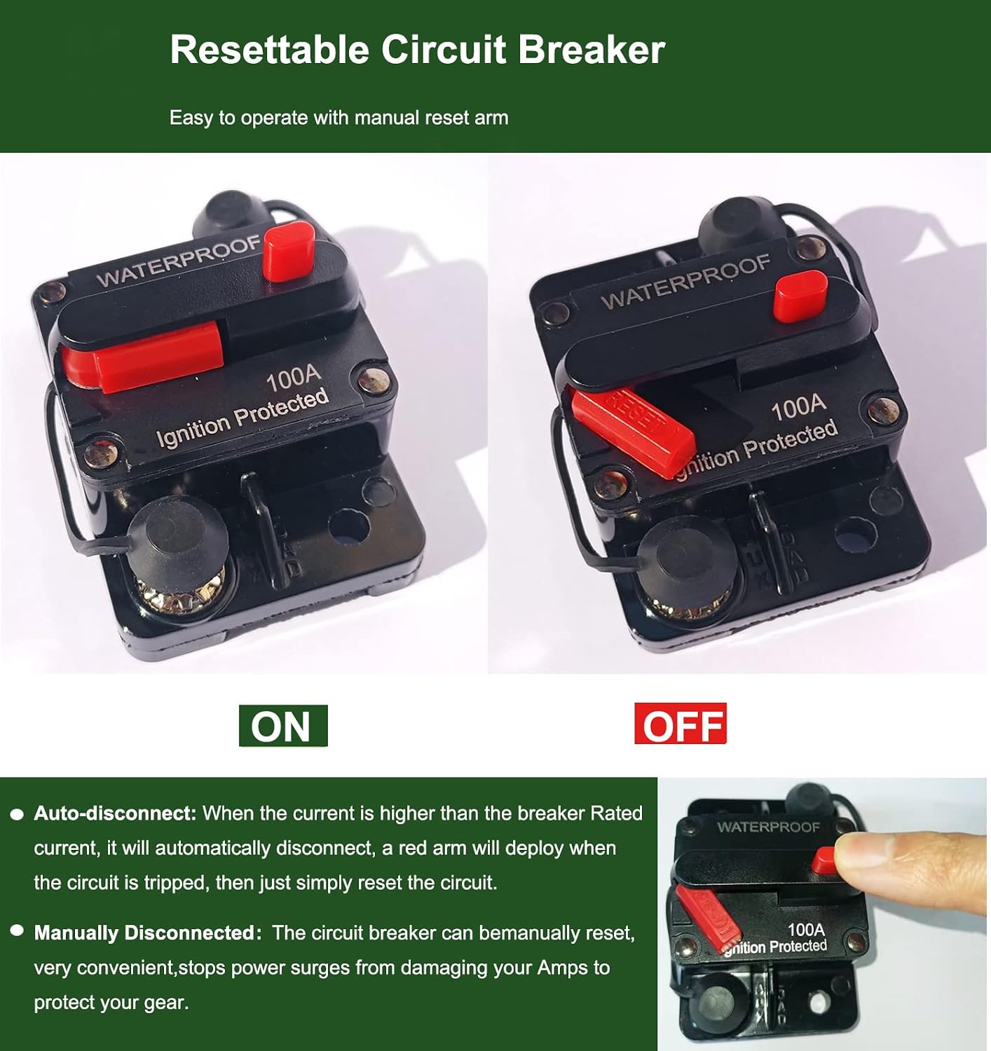 Disyuntor 200A manual fusible para motor pesca