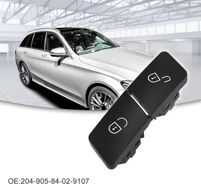 Botón bloqueo puerta izq Mercedes C300 2 Pzas negro