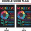 Bandera Girasol con Orgullo Paz Amor 12x18pulg