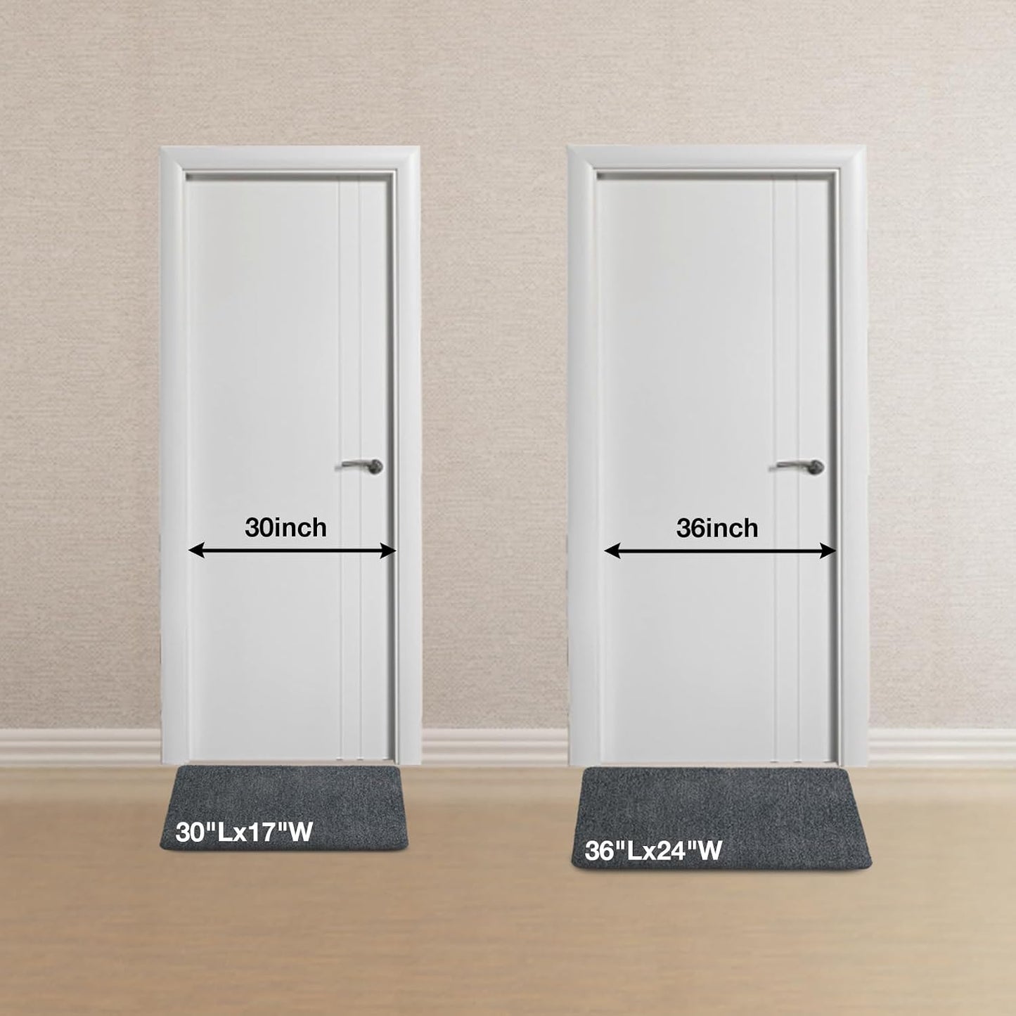 Tapete delgado para puerta 36x24" antiderrap absorbente