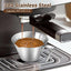 4 Tazas Expreso Acero Inox con Asa para Salsa y Bebidas