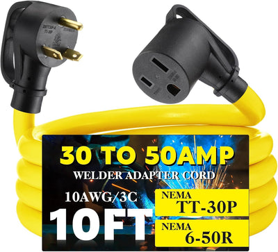 Cable extensión NEMA TT-30P a 6-50R 10 pies 250V