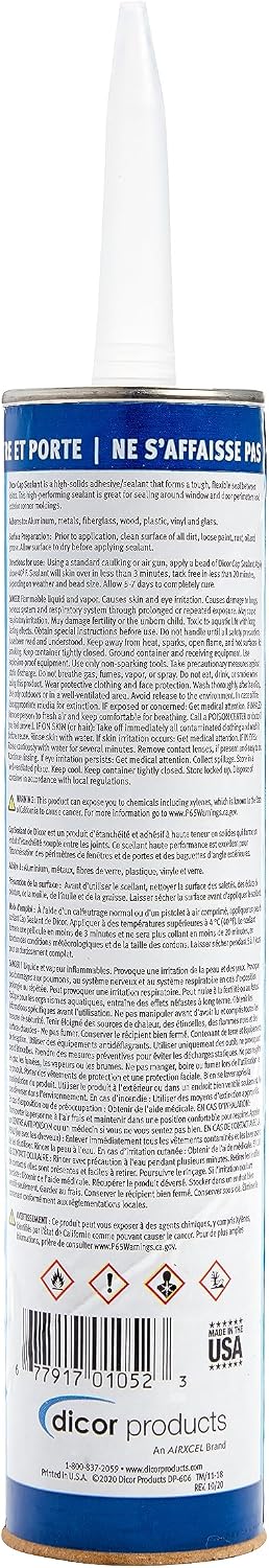 Sellador tapa transparente para RV ventanas puertas
