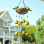 Carillón viento Blue Bird 27.5pulg resina bronce decorativo