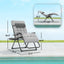 Silla reclinable plegable cojín gris interiores exteriores