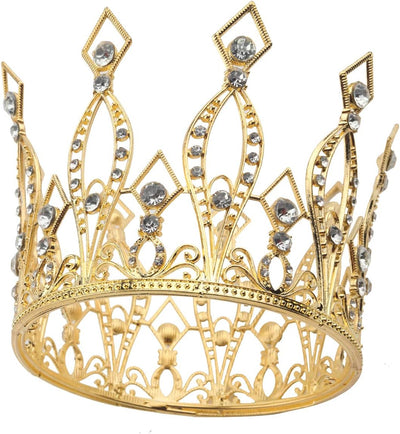 Tiara de cristal para niña bodas cumpleaños dorado