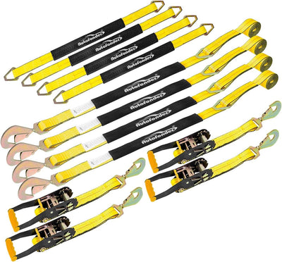 Kit amarre ajustable automóvil 10000lb 4 correas 36pulg