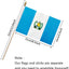 Banderas mano Guatemala 5x8" pack 12