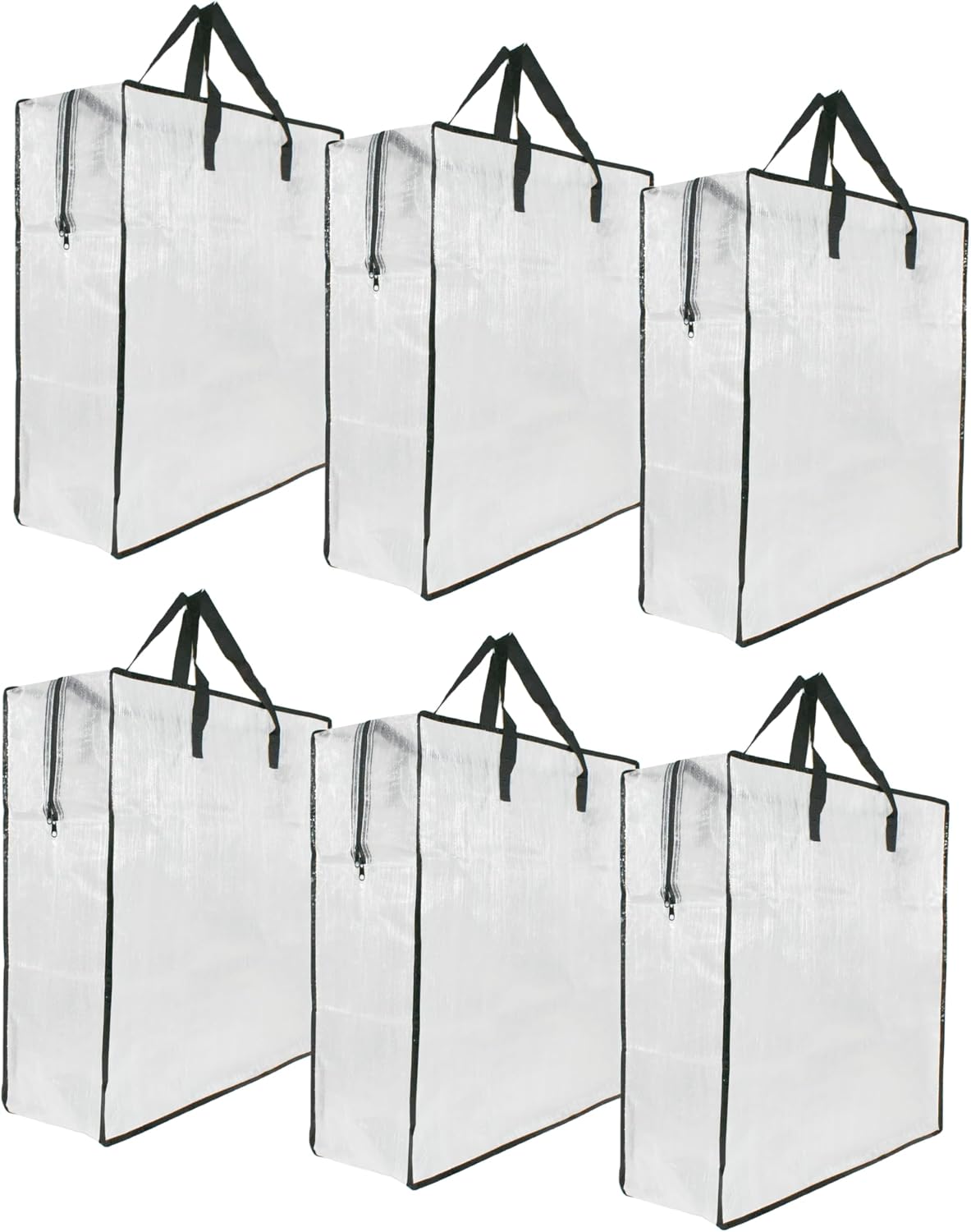 6 Pzas Bolsas Almacenamiento Transparentes con Asas