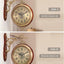 Reloj pared retro doble cara números giratorios sin tictac