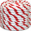 Cuerda algodón suave 1/2" x50ft roja y blanca