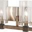 Luminaria pared 2 luces 120W gris piedra