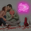Letrero neón Be Mine LED decoración romántica pared