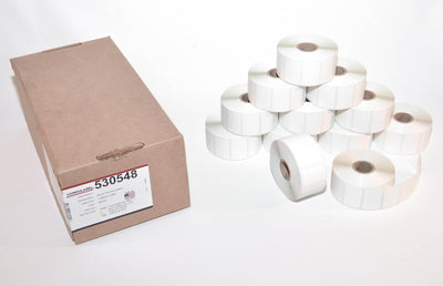 Etiquetas térmicas 1.5x1pulg blanco adhesivo 1300/rollo