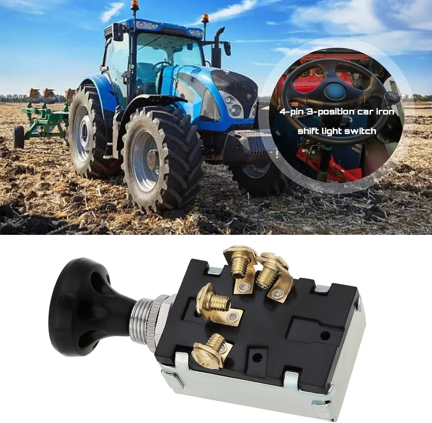 Interruptor luz coche 12V 3 posiciones tractores