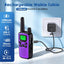 2 Walkie Talkies FRS 22 Canales con Linterna LED Morado