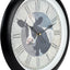 Reloj pared vintage marrón 13pulg