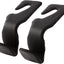 Ganchos cuero negro para reposacabezas y asiento trasero set 2