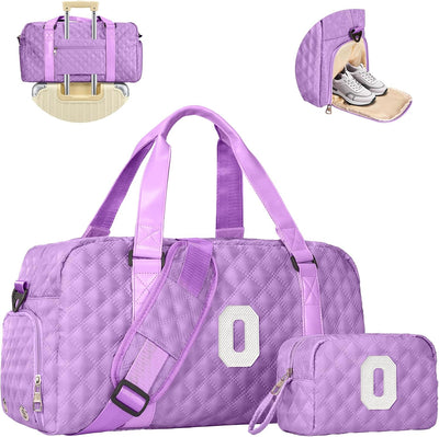 Bolsa de viaje lona personalizada para mujer niña Púrpura 3XL