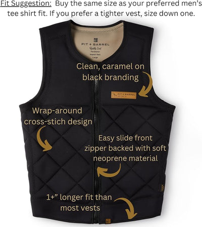 Chaleco neopreno Pit Barrel para wakesurf hombre